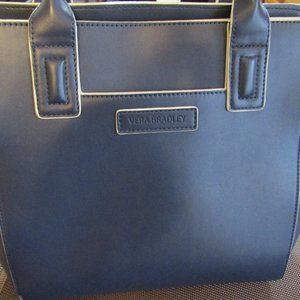 Vera Bradley Northbrook Satchel Navy- Faux Leather